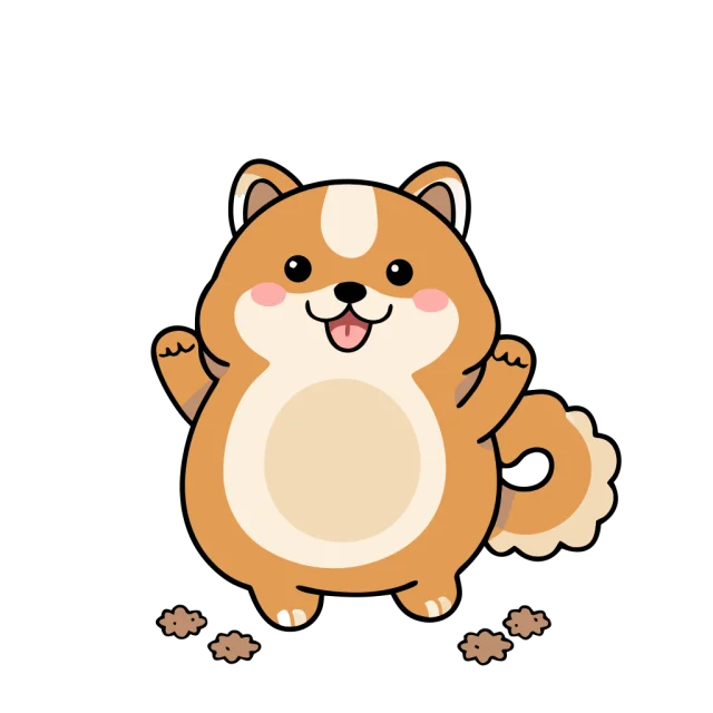 全肯定かけつけ柴犬のイラスト