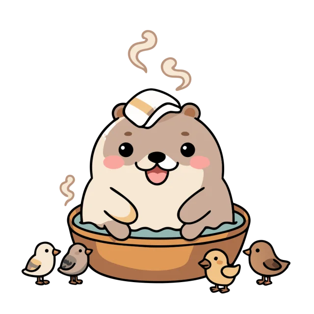 吸い寄せカピバラのイラスト