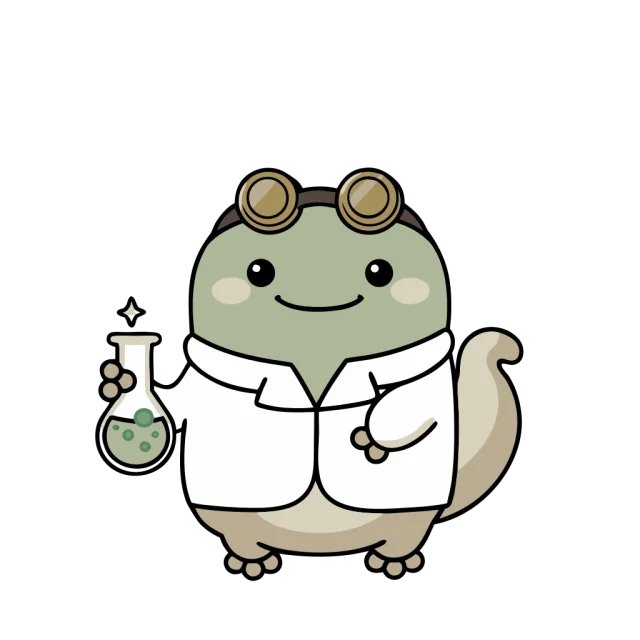 屋根裏ヤモリ博士のイラスト